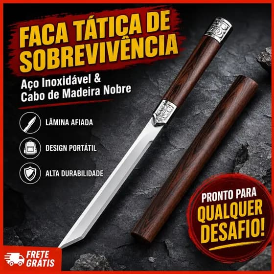 Faca Multifuncional de Corte de Carne e Descaso em Aço Inoxidável Portátil - Perfeita para Frutas, Cozinha e Acampamento