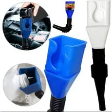 Funil Multiuso Com Adaptador de Garrafa e Galão Para Combustível e Troca de Óleo+Bico Flexivel de 30cm
