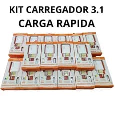 Kit  5pcs 10pcs  20pcs Carregador 3.1 Carregador Tipo-C 2 Usb Carga Rápida A`gold