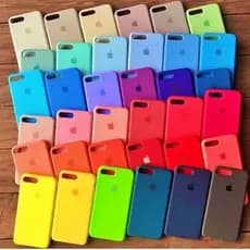 KIT COM 4 CAPA CAPINHA DE SILICONE AVELUDADA PARA IPHONE ~ESCOLHA O MODELO E A COR.