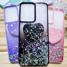 Capa capinha silicone anti impacto para motorola Moto G13/23 G53 G60 G5 G42 Glitter Premium POP SOCKET
