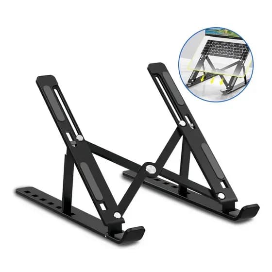 Suporte Para Notebook Laptop Tablet Articulado Dobrável Cor Preto