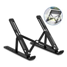 Suporte Para Notebook Laptop Tablet Articulado Dobrável Cor Preto