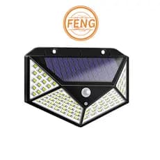 Luminária Solar 100 Led Com Sensor Para Jardim Externa Prova D'água Luz Led Solar Lâmpada