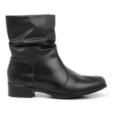 Bota Coturno Feminino Sanfonada Cano Curto Inverno Elegante