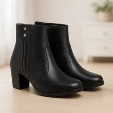 Bota Botinha Feminina Inverno Cano Curto Com Zipper - Oferta!!