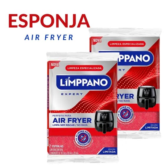 Kit 2 Esponja Limpa Air Fryer Sem Riscar 2 Unidades Por Embalagem - Limppano