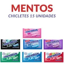Goma de Mascar Chicletes Mentos Pure Fresh Mint 3 camadas - 15 Unidades