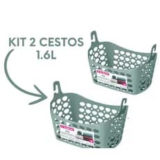 Kit com 2 Cesto para Prendedores - Sanremo 1,6L