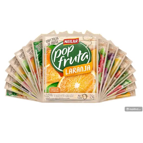 Suco em Pó Pop Frutas Neilar Cx.20 Unidades De 25gr Sabores