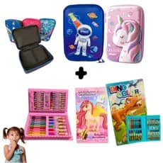 Maleta De Pintura Infantil + Estojo Escolar Box