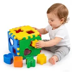 Cubo Infantil Didático Educativo Blocos de Encaixe Para Crianças e Bebês