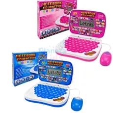 Laptop Notebook Infantil Bilíngue Educativo Com Mouse Aprende Inglês