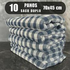 Kit 10 Panos de Chão Xadrez Duplo Grosso 70x45 cm