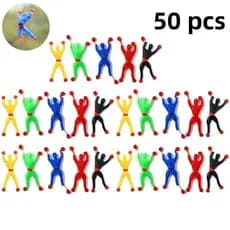 20/30/50 Peças Engraçado Flexível Escalar Homens Brinquedo De Parede Pegajoso Brinquedos Pegajosos