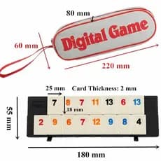 Jogo De Tabuleiro Rummikub 106 Azulejos Família Viajando Portátil Israel Mahjong Digital A7ZO
