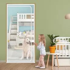 Cortina De Tela De Rede Mosquiteira , Cortinas De Porta De Malha DIY Com Design De Zíper , Anti-mosquito Para