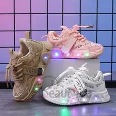 LED Luminoso Tênis infantil Meninos Meninas Moda Casual Antiderrapante Tênis De Corrida
