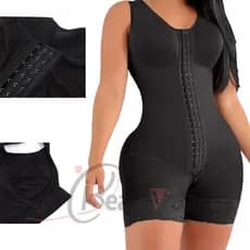 Cinta Modeladora Feminina Plus Size – Macaquinho Body Shape com Abertura, Cirurgia Plástica, Perninha Curta, Body Macacã
