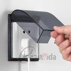 5Pcs Protetores De Tomadas De Interruptor Autoadesivos-Tampas Protetoras Elétricas Tipo 86-Caixas À Prova D'ág