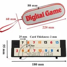 Jogo De Tabuleiro Rummikub 106 Azulejos Família Viajando Portátil Israel Mahjong Digital A7ZO