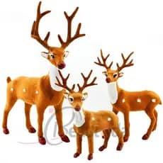 Kit 1/3 Peças Simulação De Natal Renas Elk Deer Decorações Casa Ano Novo Navidad Noel Kids Adereços Presentes Desktop