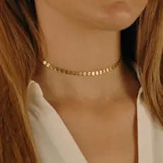 Colar de Aço Inoxidável, Corrente de Clavícula Feminina, Elegante e Simples, Não Desbota e Hipoalergênico