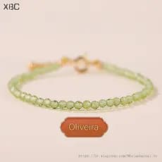 Pulseira de cristal natural de 3mm, pulseira de peridoto/lápis-lazúli/quartzo rosa