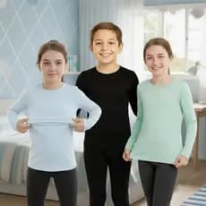 Kit 3 Blusas Térmicas Infantil Segunda Pele Manga Longa Flanelada Fresh Dry Frio Inverno Neve
