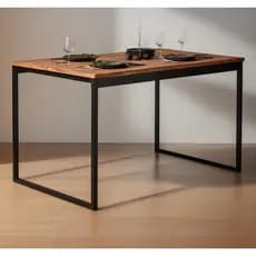 Mesa para Cozinha e Sala 117cm MDF - Estilo Industrial com Design Moderno