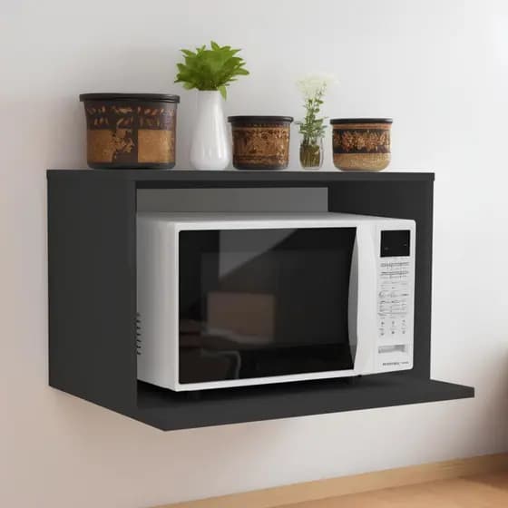 Suporte de Parede para Microondas Forno e Air fryer- Nicho MDF 63x43x45 para Cozinha Casa