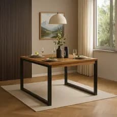 Mesa de Jantar Industrial Compacta 100cm MDF 4 Lugares - Ideal para Sala Pequena, Cozinha e Apartamento Maclavi