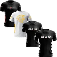 KIT 4 CAMISETAS MASCULINA ACADEMIA FIT MALHA ESPORTIVA CAMISA MASCULINO DRY FIT MUSCULAÇÃO