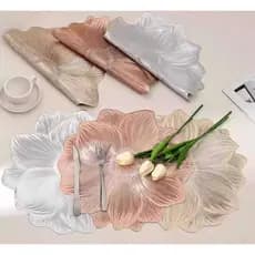 Kit 4/6 Jogo Americano Sousplat PVC Redondo Dourado Para Mesa de Cozinha Sala de Jantar BOA VIDA