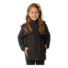 Jaqueta Puffer Infantil Matelado Forrada Grossa Com Capuz E Punho Inverno Diversas Cores Top