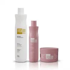 Combo Escova Progressiva 500g + Kit Manutenção Pós-Progressiva 300ml/250g - Fashion Gold