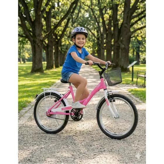 Bicicleta Infantil Aro 20 Athor Bliss 6 a 10 Anos C/ Cesto