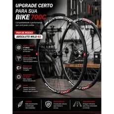 Par Roda Absolute Wild R2 Aro 700 Freio Disco 8 a 10v 28f Speed Road Selado 9mm