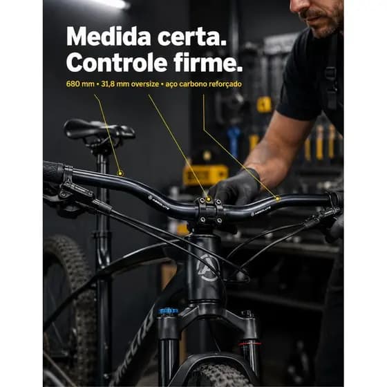 Guidão Voador Absolute 31.8x680mm Tipo Kalin Bike Grau Freeride Freestyle