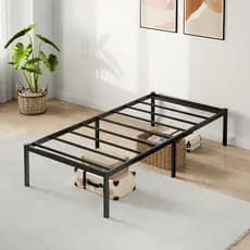 Estrado De Metal Para Cama de Solteiro/Cama De Casal,Fácil De Instalar e Dobrável Com Suportes De Ripas De Aço