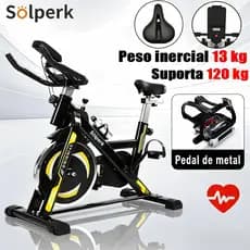 Bicicleta Ergometrica Spinning Com Roda De Inércia Para Fitness Profissional e Treino Esportivo