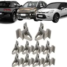 (10 Peças) Presilhas Soleira Interna Porta Citroen C3 C5 Ds3