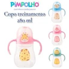 Copo de Treinamento com Alça 280ml menino menina bico silicone Pimpolho