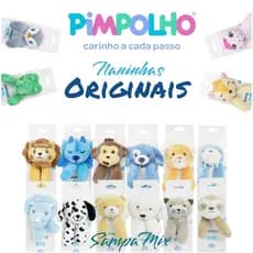 Naninha para Bebê com Prendedor de Chupeta  Menina e Naninha Pimpolho