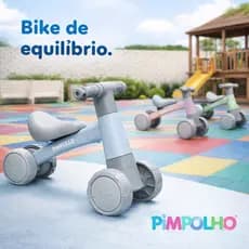Bicicleta De Equilíbrio Infantil S/ Pedal 4 Rodas Pimpolho