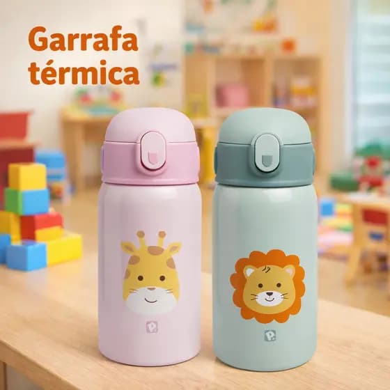 Garrafa Térmica Infantil Aço Inox 400ml +12meses Pimpolho