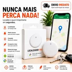 Smart Tag Bluetooth Android e iPhone | Localizador Inteligente para Chaves, Malas, Carteiras e Pets Com Alarme