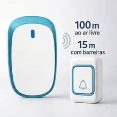 Campainha Sem Fio Bivolt com 36 Toques e Alcance de Até 100m | Instalação Fácil | Ideal para Casas, Escritórios e Idosos