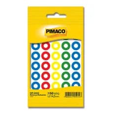 Reforço de Fichário colorido autoadesivo OP4433 com 150 unid Pimaco