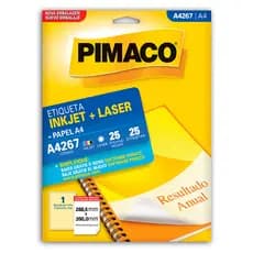 Etiqueta inkjet/laser A4267 com 25 folhas Pimaco